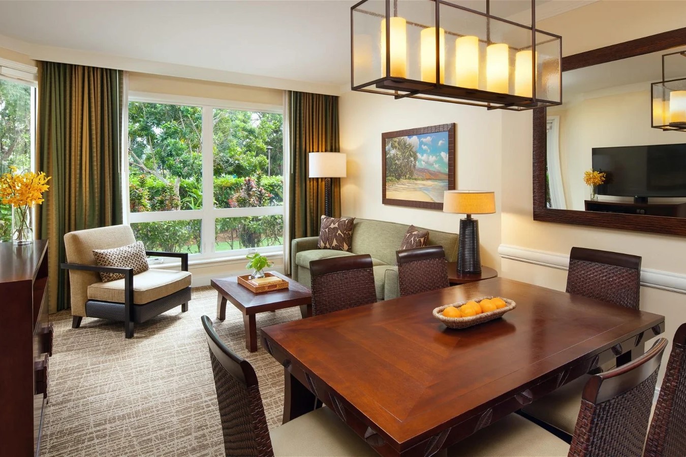 The Westin Princeville Ocean Resort Villas Living and Dining Area