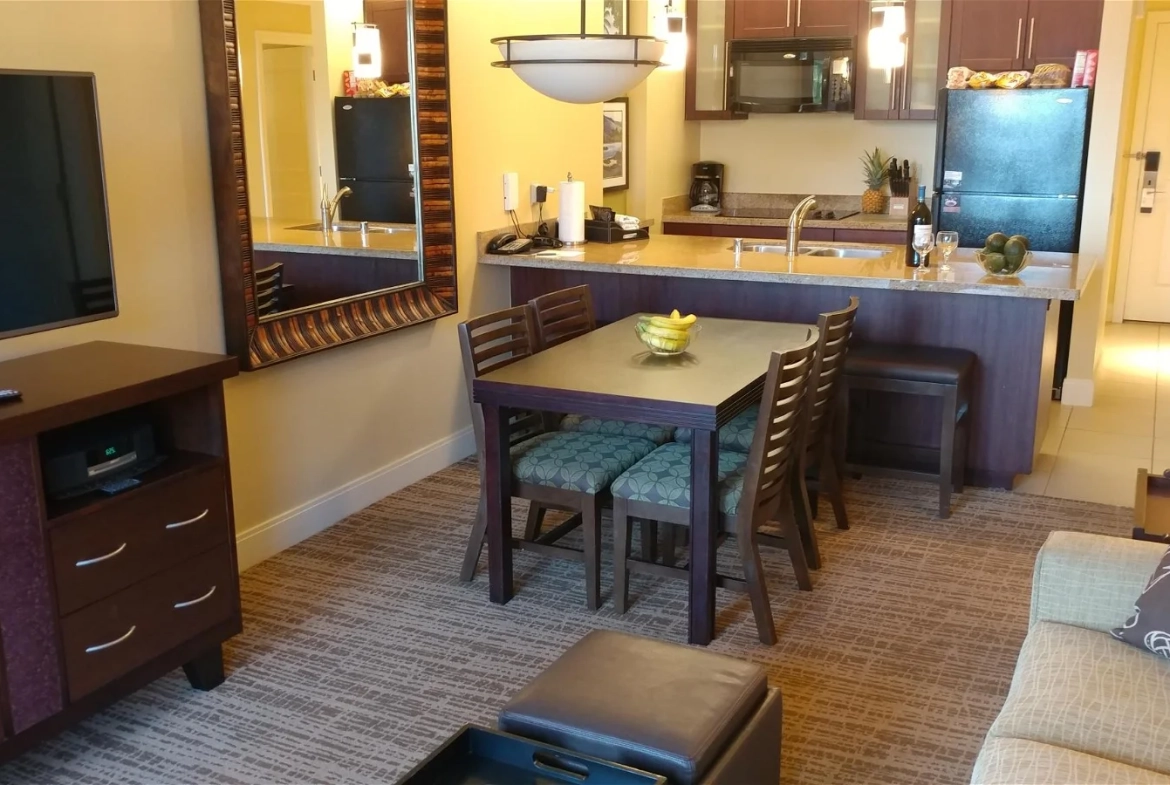 The Westin Kaanapali Ocean Resort Villas North Living and Dining Area