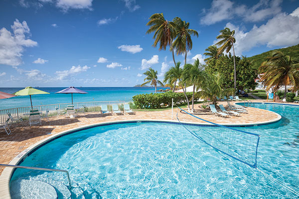 Pool with ocean view