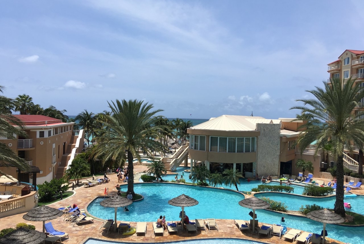 Divi Aruba Phoenix Beach Resort Pool Overhead