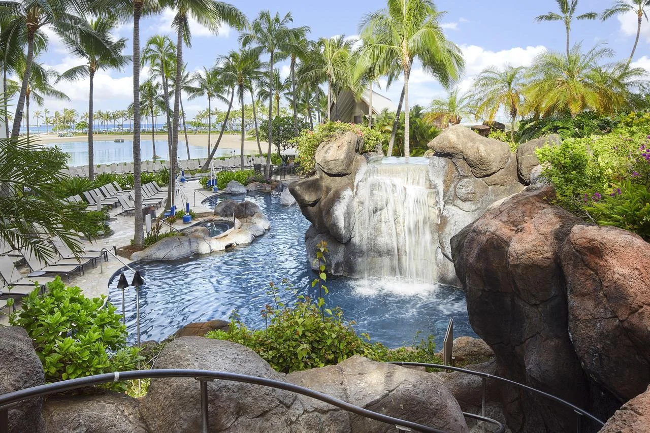 Pool and waterfall