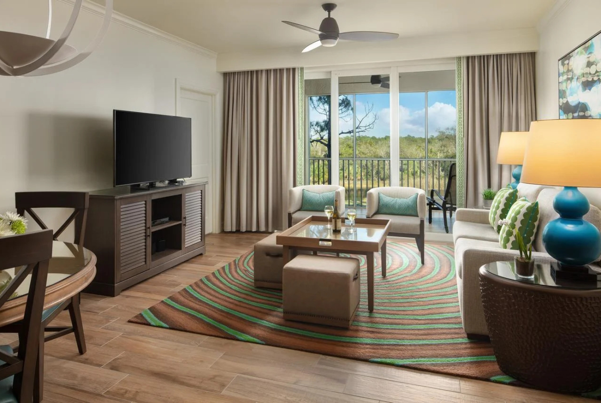 Hyatt Vacation Club at Coconut Cove Living Area