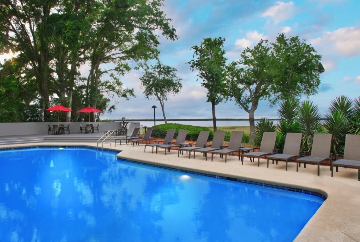 Pool With Harbour Views