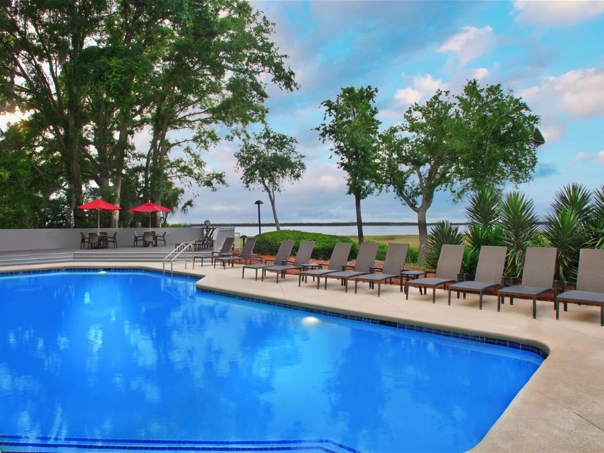 Pool With Harbour Views