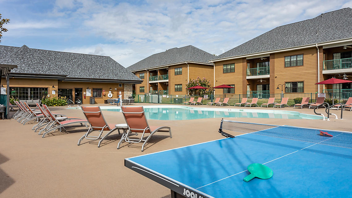 the falls village resort pool deck