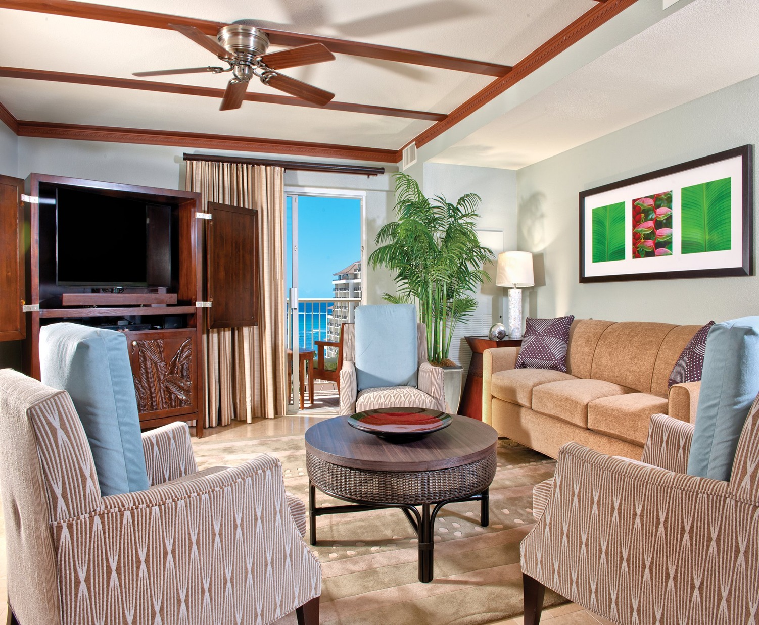 Wyndham at Waikiki Beach Walk living room