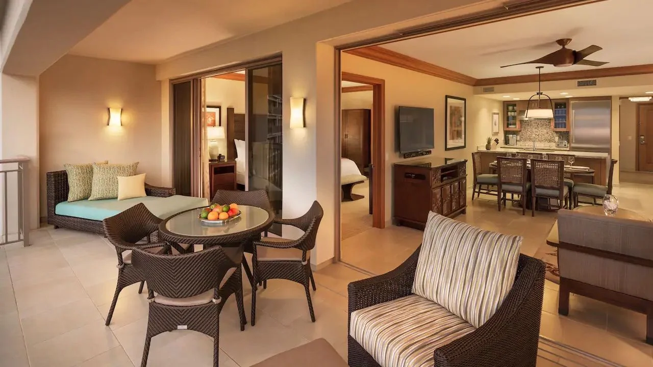 Hyatt Ka'anapali Beach Lanai and Living Area