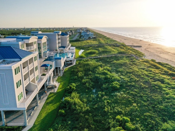 Aerial view of resort