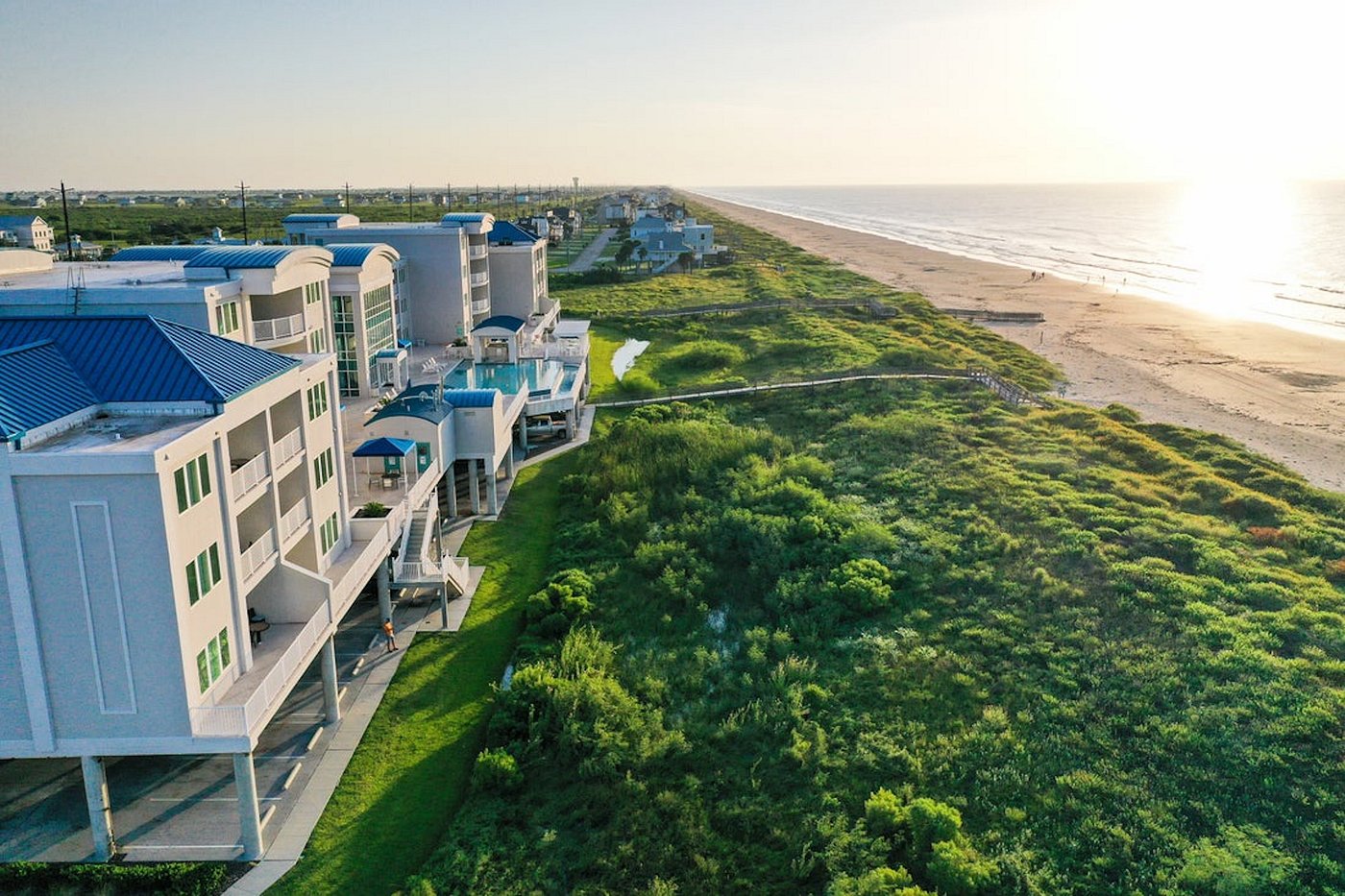 Aerial view of resort