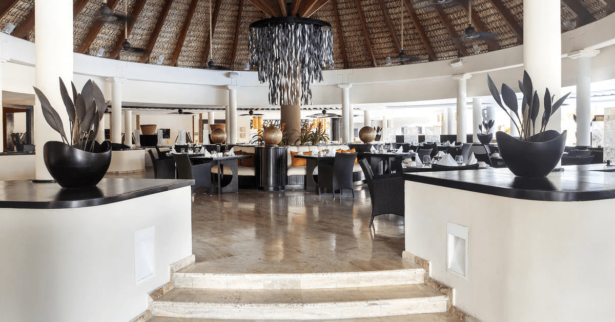 dining room at Club Melia at the Reserve Paradisus Palma Real