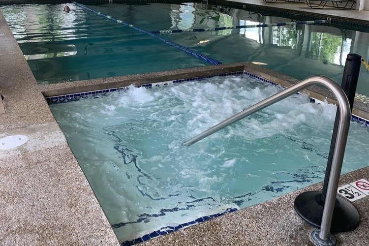 indoor pool and hot tub