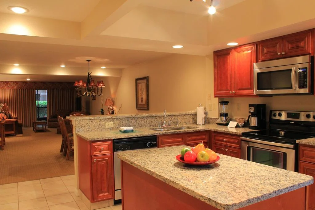 kitchen area at Diamond Resort Polynesian Isles