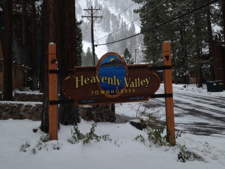 Heavenly Valley Townhouses sign