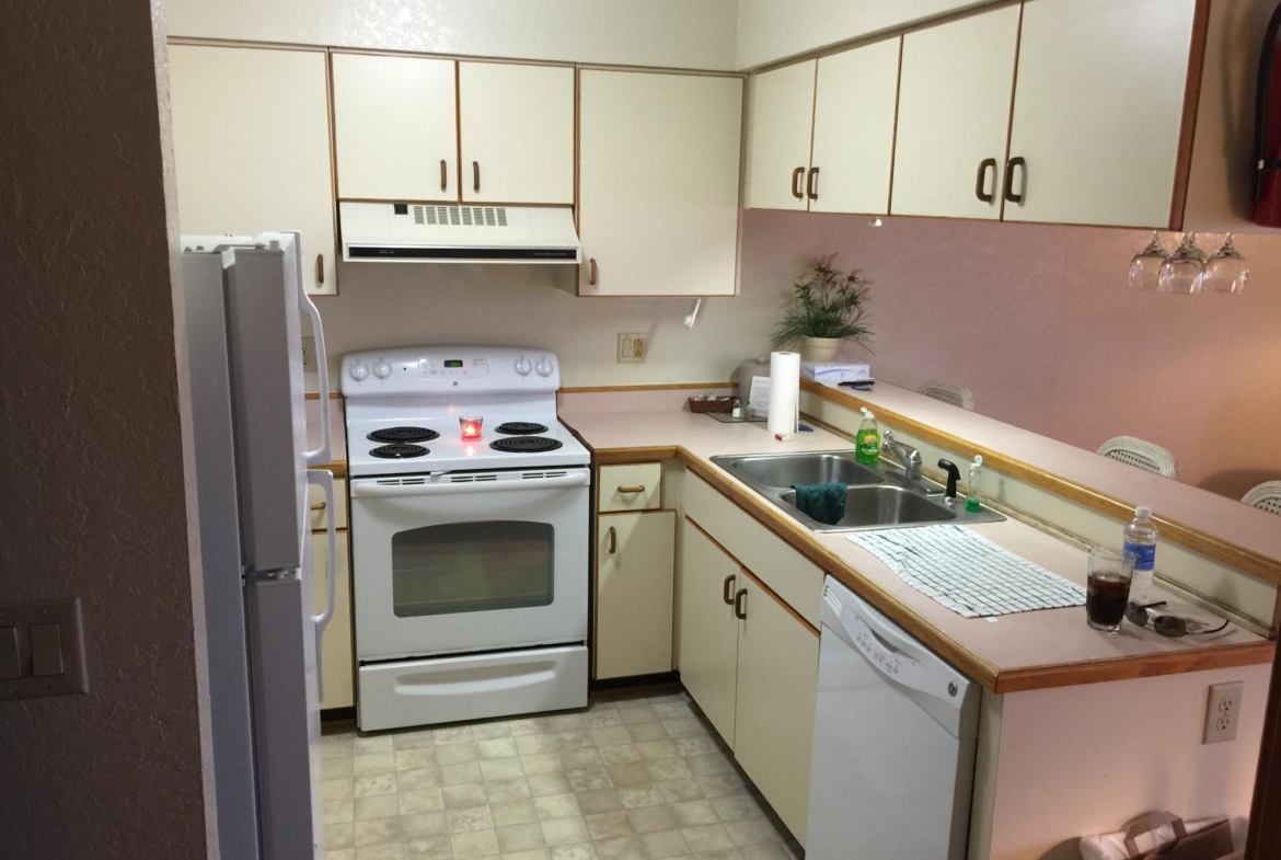 kitchen space at resort