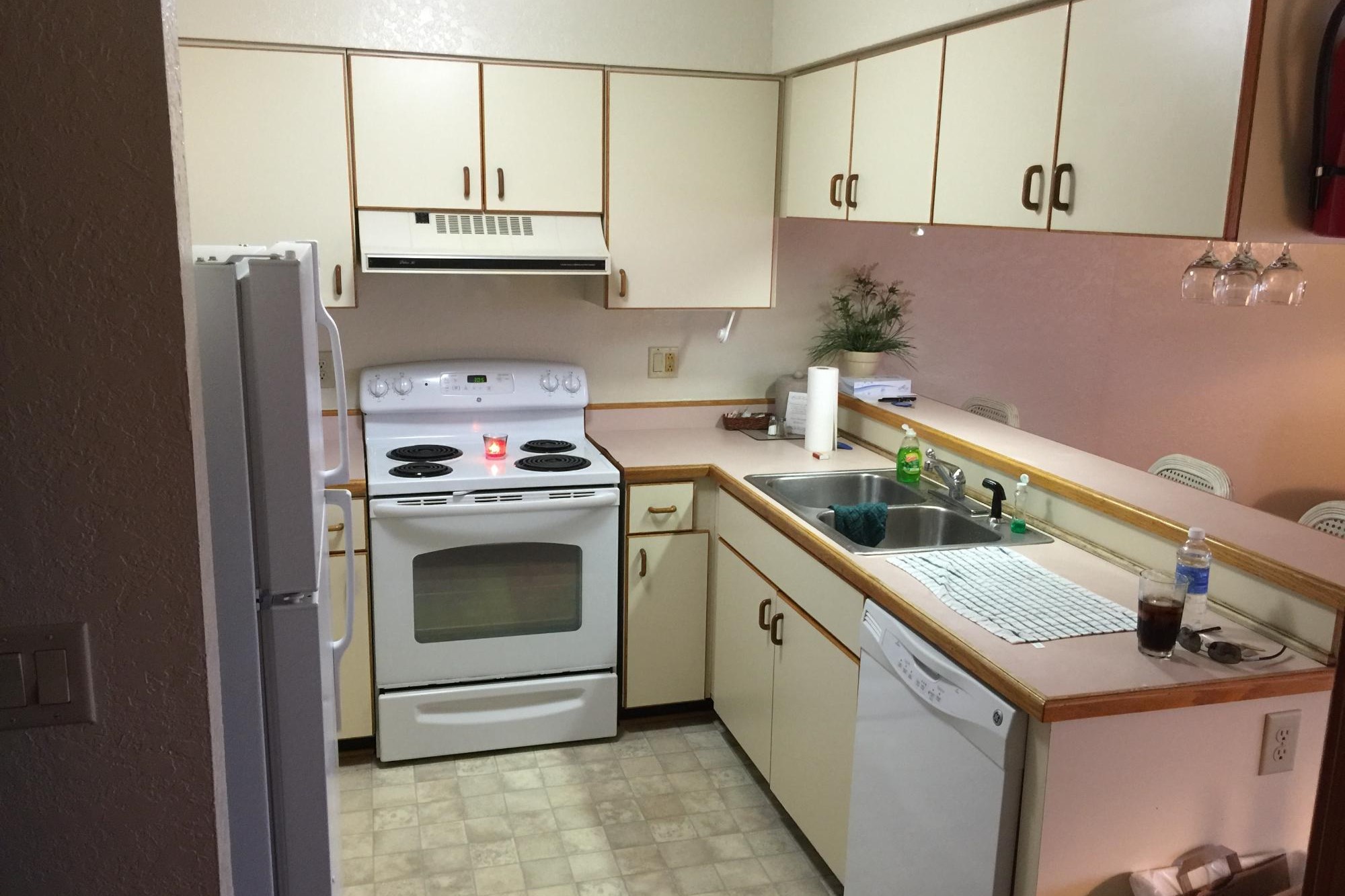 kitchen space at resort