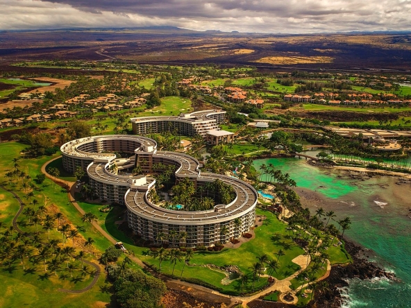 Ocean Tower by Hilton Grand Vacations aerial view